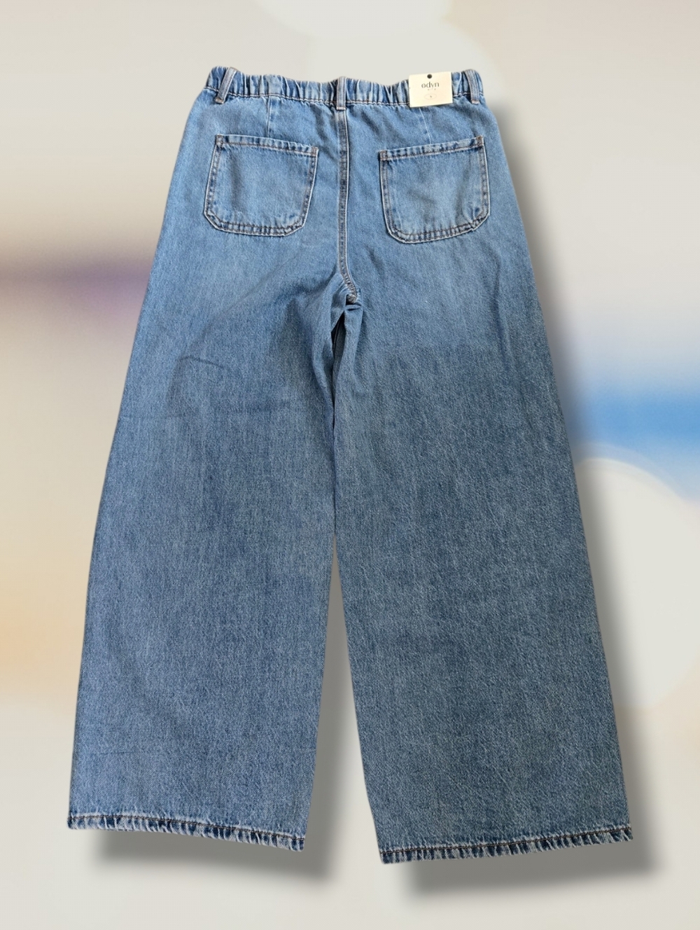 Odyn High Rise Wide Leg Jeans Size 8. Elastic Waist - Picture 2 of 10